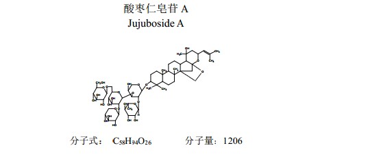 酸枣仁皂苷A中药化学对照品分子结构图