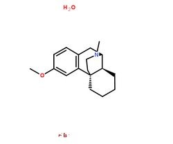一水氢溴酸右旋美沙芬分子结构图