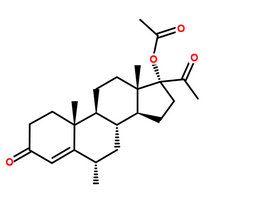 醋酸甲羟孕酮分子结构图