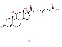 氢化可的松琥珀酸钠分子结构图