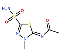 醋甲唑胺分子结构图