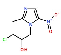 奥硝唑分子结构图